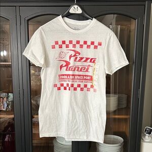 White Pizza Planet Graphic T-Shirt